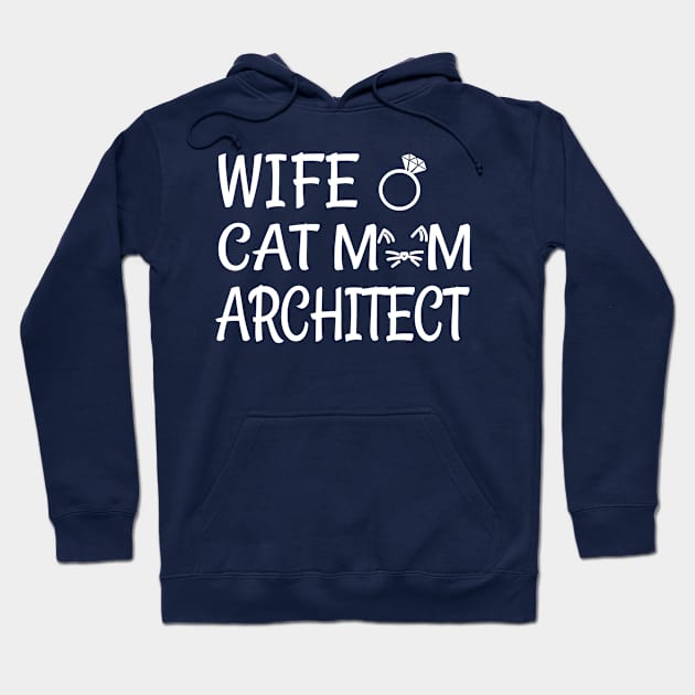 cat mom architect Hoodie by Elhisodesigns